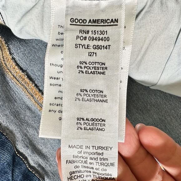 NWT Good American Good Straight Leg Jeans Indigo271 Women 22 - Picture 6 of 10